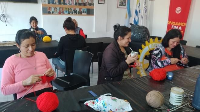 Taller de tejido a dos agujas
